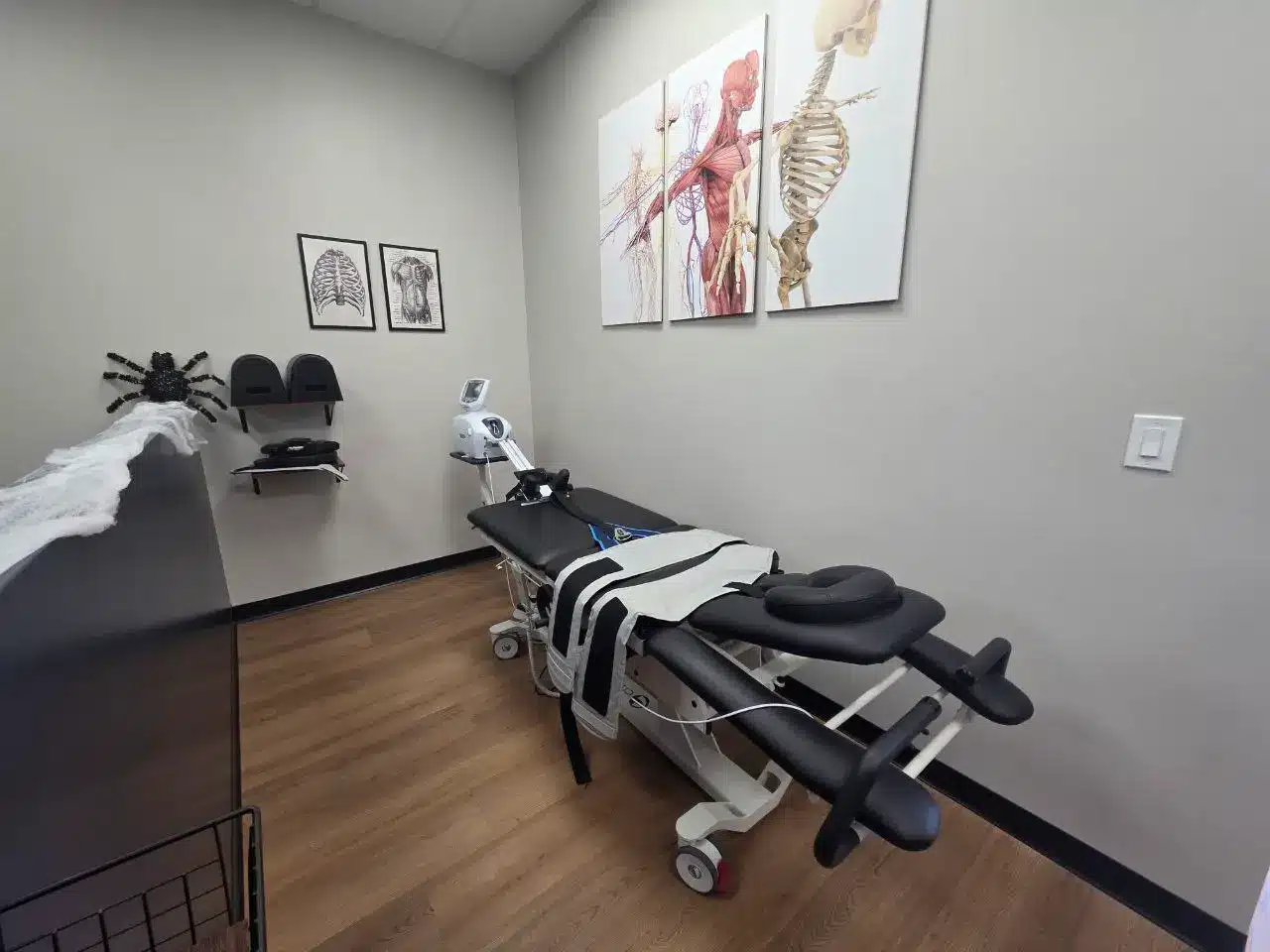 Spinal decompression therapy room at Limitless Chiropractic in North Fort Worth near Alliance Town Center